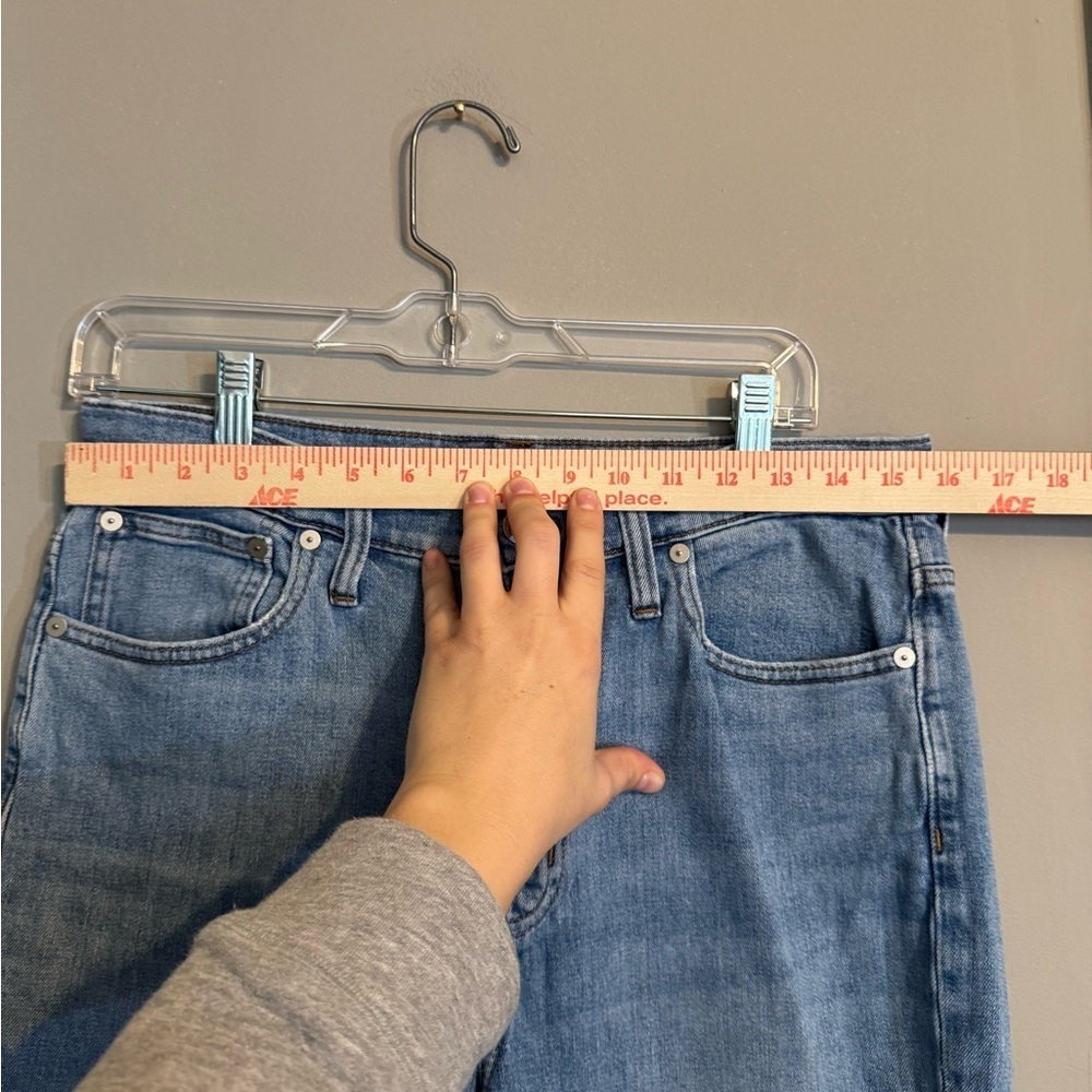 Madewell High Rise Slim Crop Boy Jean Light Blue Distressed Boyfriend Jeans - Picture 7 of 10